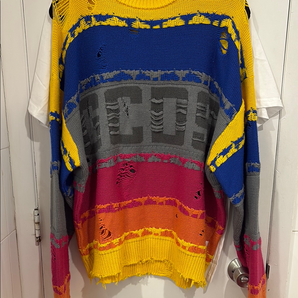 Colorful Distressed Sweater Gcds